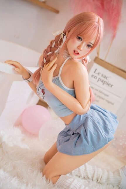 140CM/(4ft6)/B-Cup Real Skin Texture Silicone Sex Doll #HWC-80